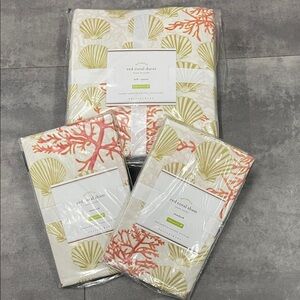 Pottery Barn Full/queen duvet cover with 2 standard shams NWT naturals organic